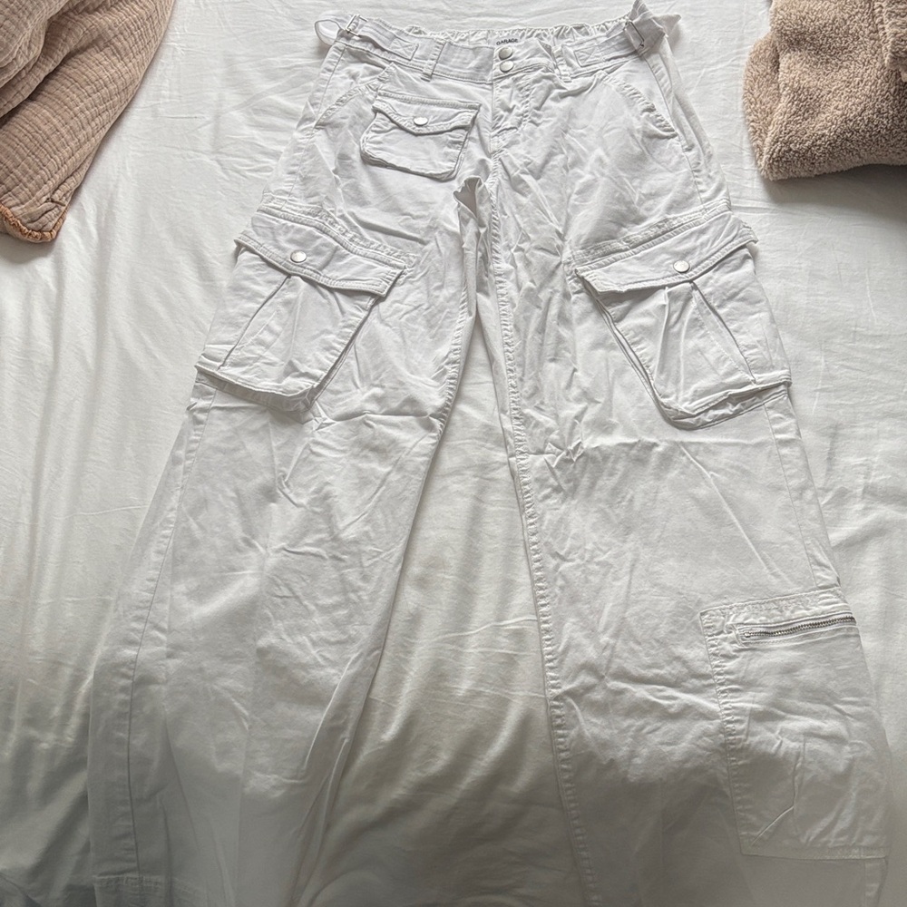 Garage White Cargo Pants